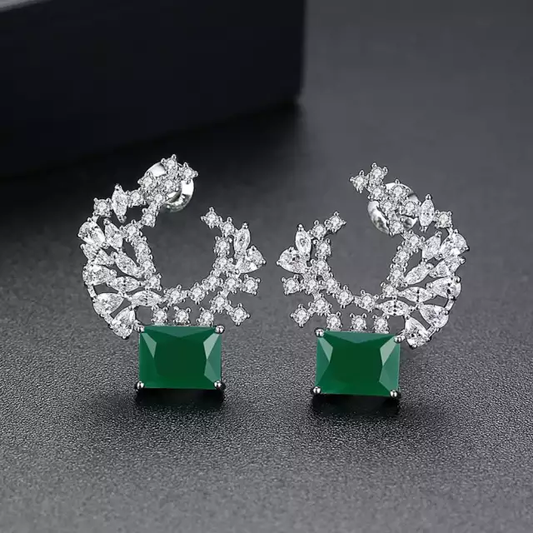 Classic Emerald Stone Earring