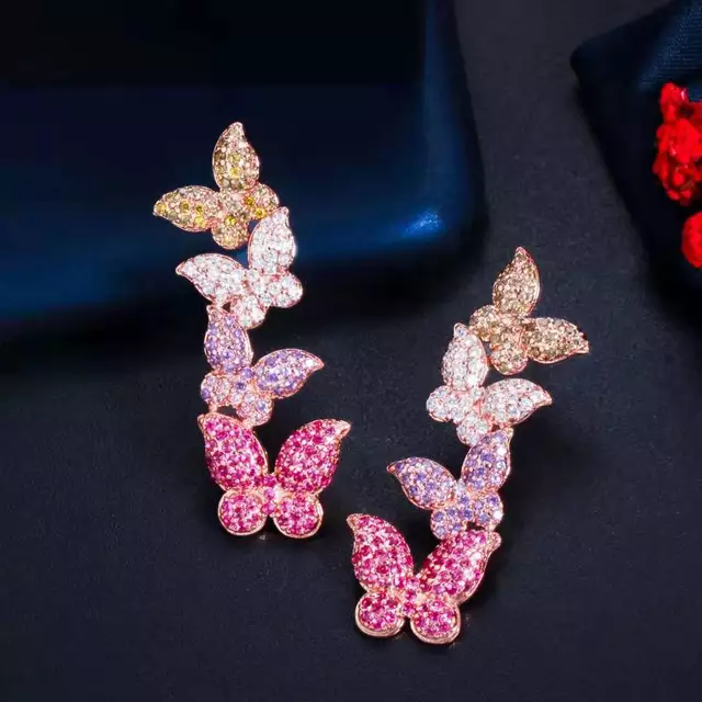 Luxury Butterfly Drop Earring