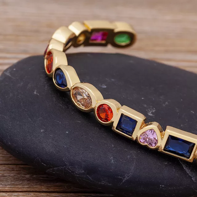 Classy Rainbow Crystal Bracelet