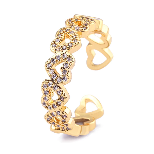 Adjustable Gold Heart Ring