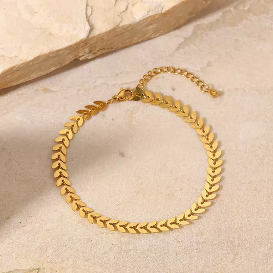 Anti Tarnish Leaf Anklet