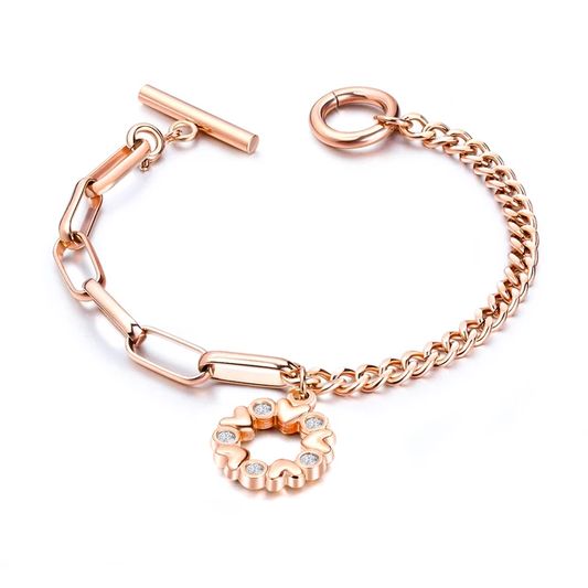 Anti Tarnish Rosegold Chain Bracelet