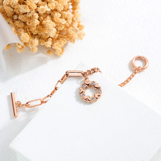 Anti Tarnish Rosegold Chain Bracelet