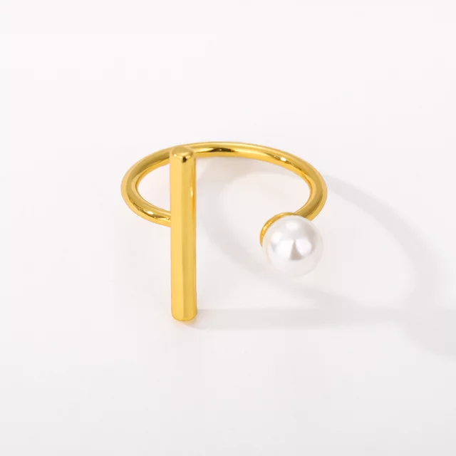 Anti Tarnish Statement Pearl Ring