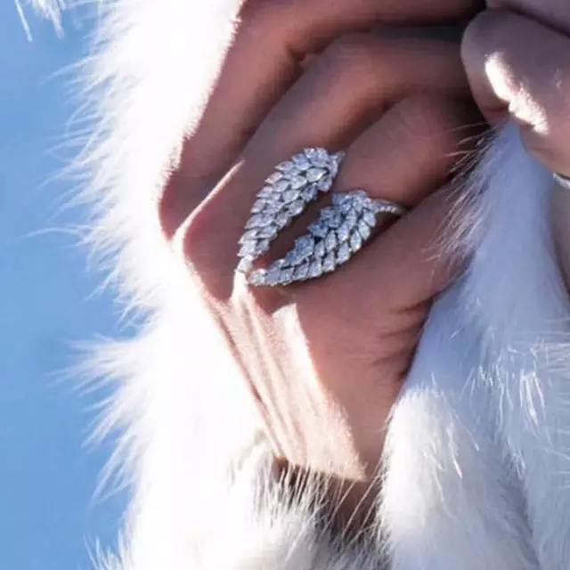 Stunning White Stone Silver Ring
