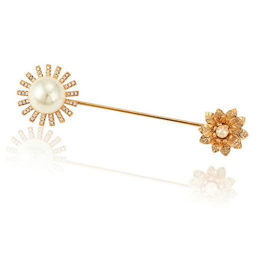 Flower Pearl Brooch