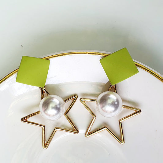 Neon Star Earring