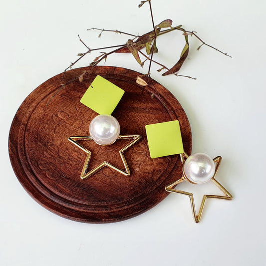 Neon Star Earring