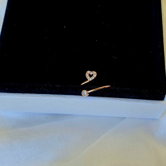 Cute Rosegold Heart Ring