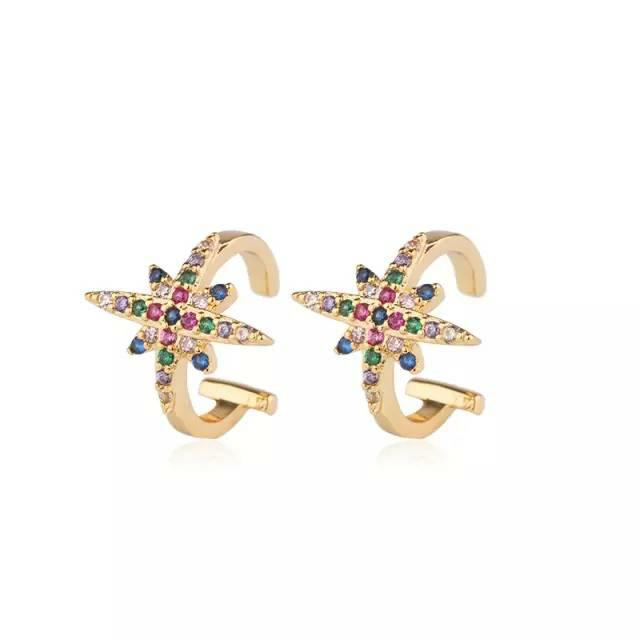 Multi-coloured Star Earcuff