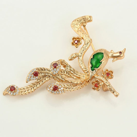 Beautiful Peacock Brooch