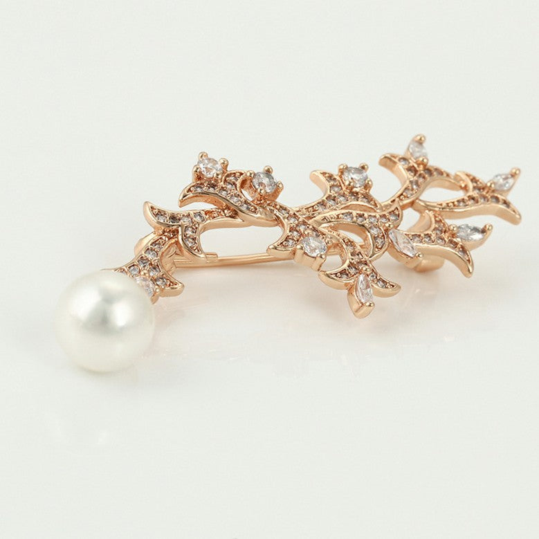 Rosegold Creeping Flower Brooch