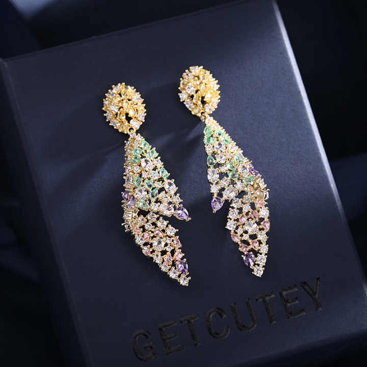 Elegant Multi coloured Crystal Earring