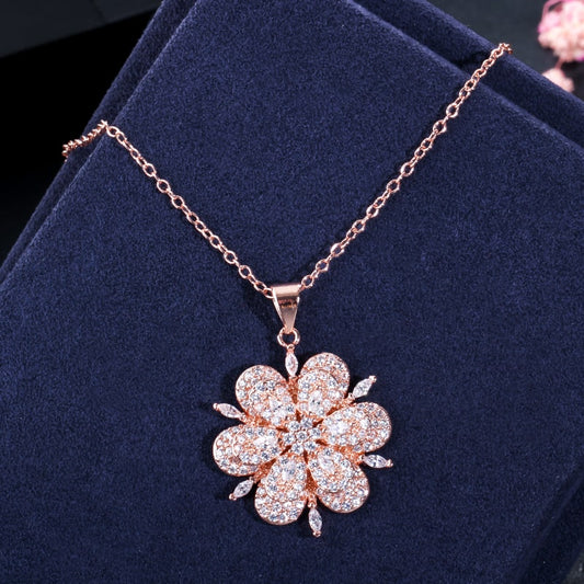 3D Flower Pendant Set