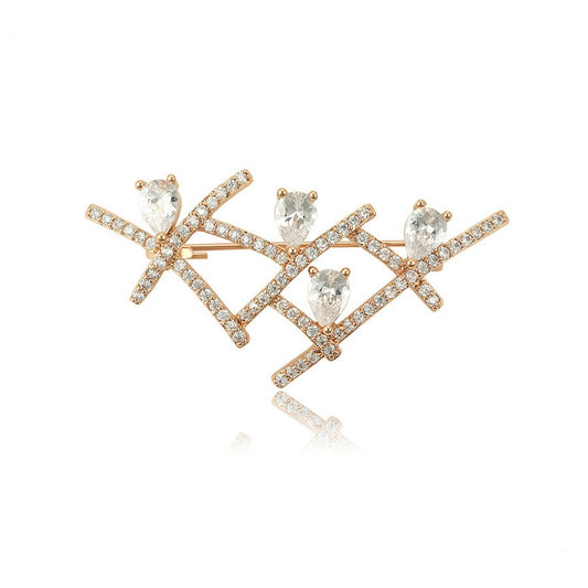 Elegant Criss Cross Brooch