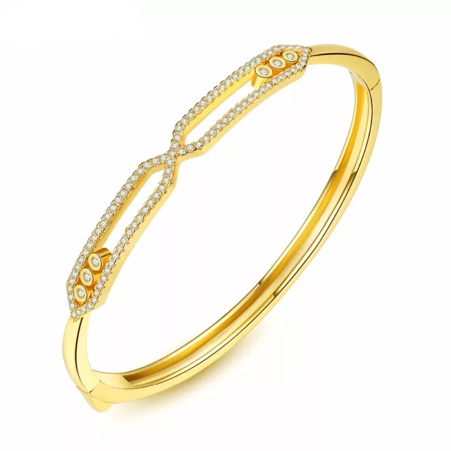 Movable Stone Bracelet - Gold