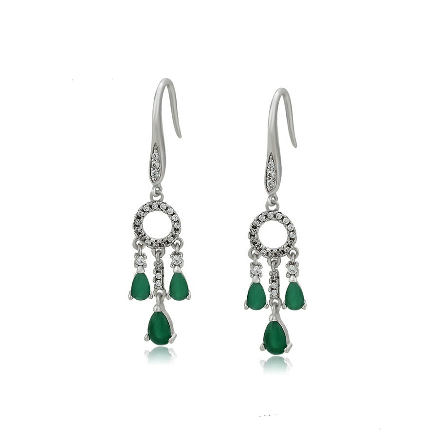 Elegant Emerald Dangler Earring