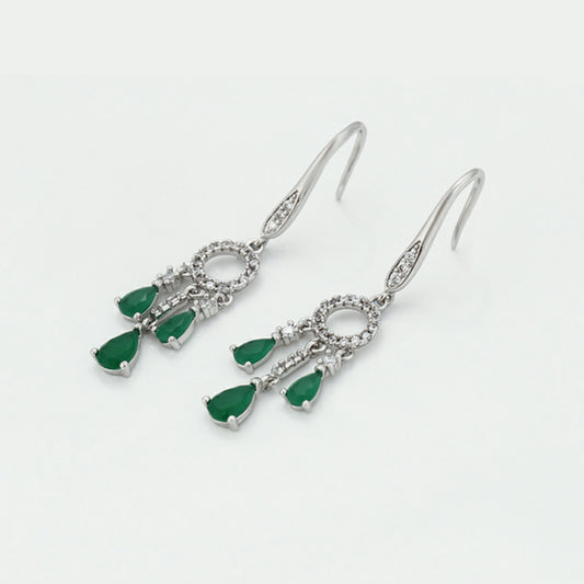 Elegant Emerald Dangler Earring