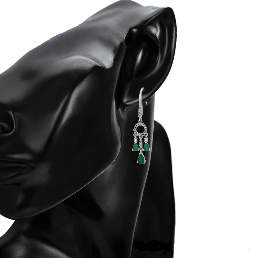 Elegant Emerald Dangler Earring