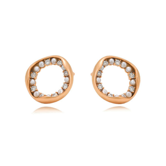 Stylish Round Gold Earring