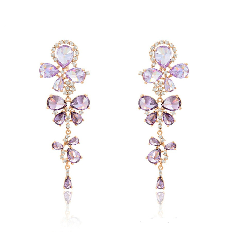 Stunning Purple Crystal Earring