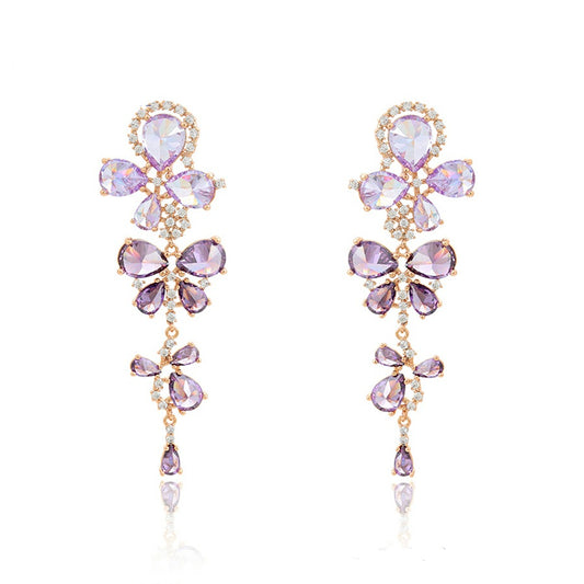 Stunning Purple Crystal Earring