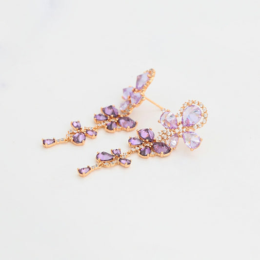 Stunning Purple Crystal Earring