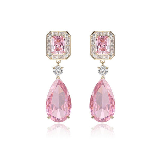 Luxury Pink Crystal Earring