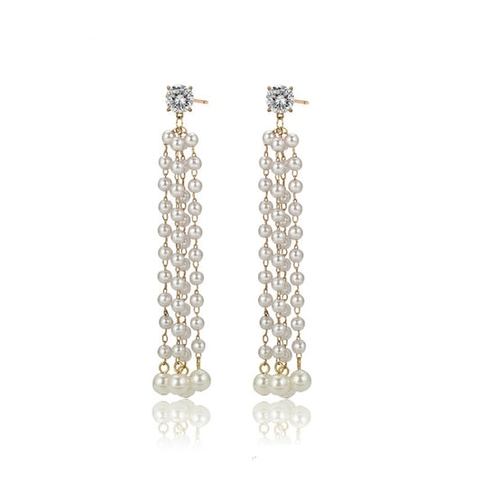 Pretty Pearl Tassel Earring