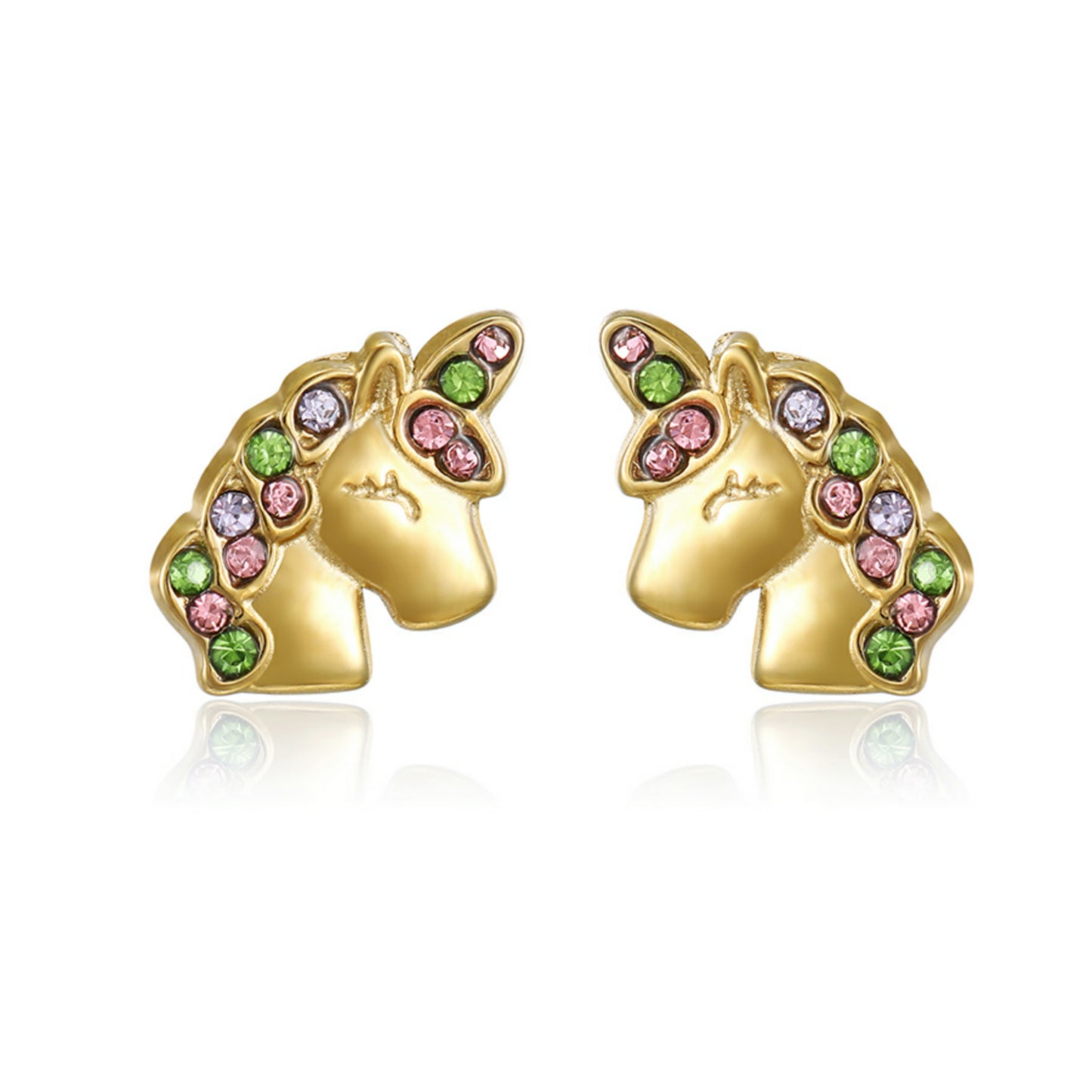 Beautiful Golden Unicorn Earring