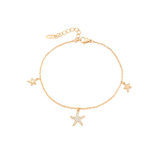 Cute Starfish Charms Bracelet