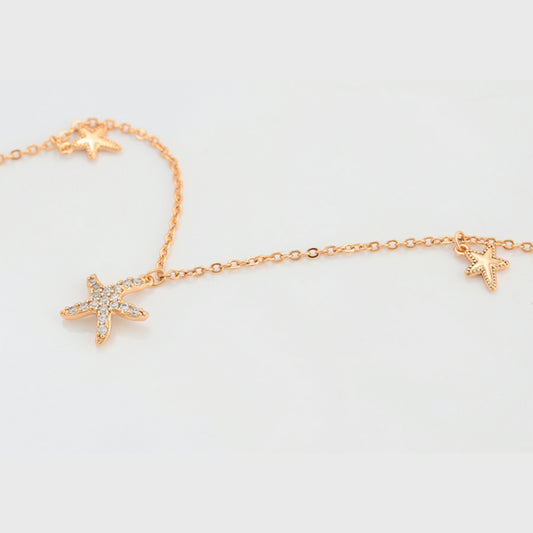 Cute Starfish Charms Bracelet