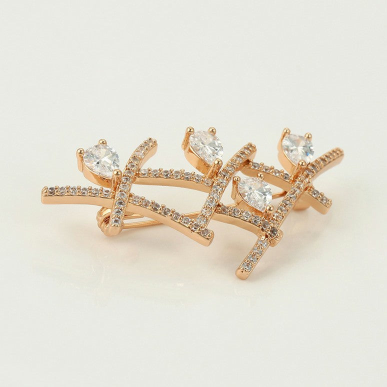 Elegant Criss Cross Brooch